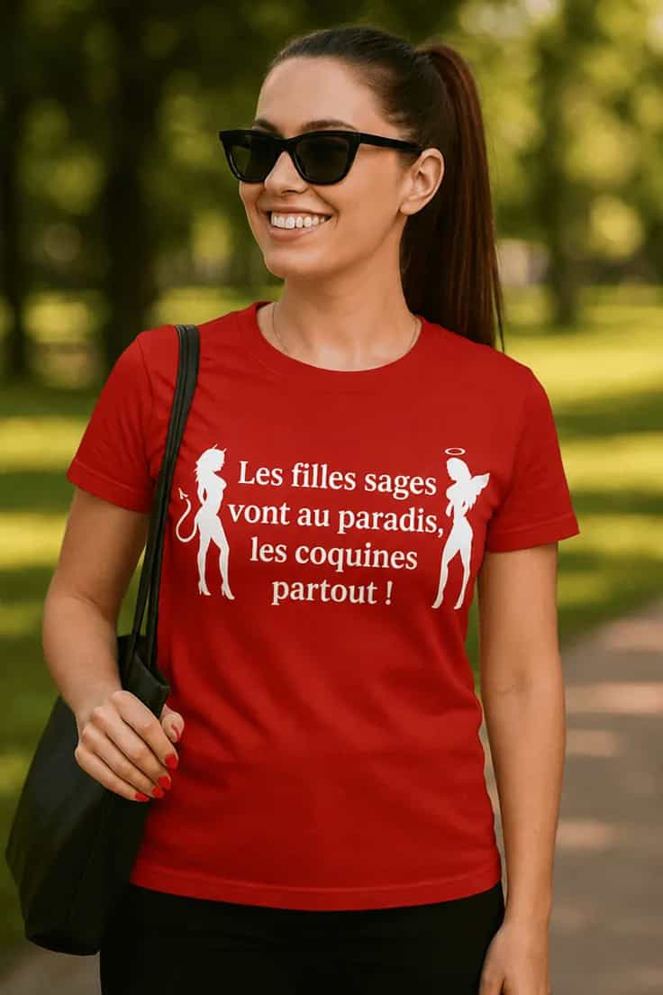 T-shirt humoristique Filles sages et coquines
