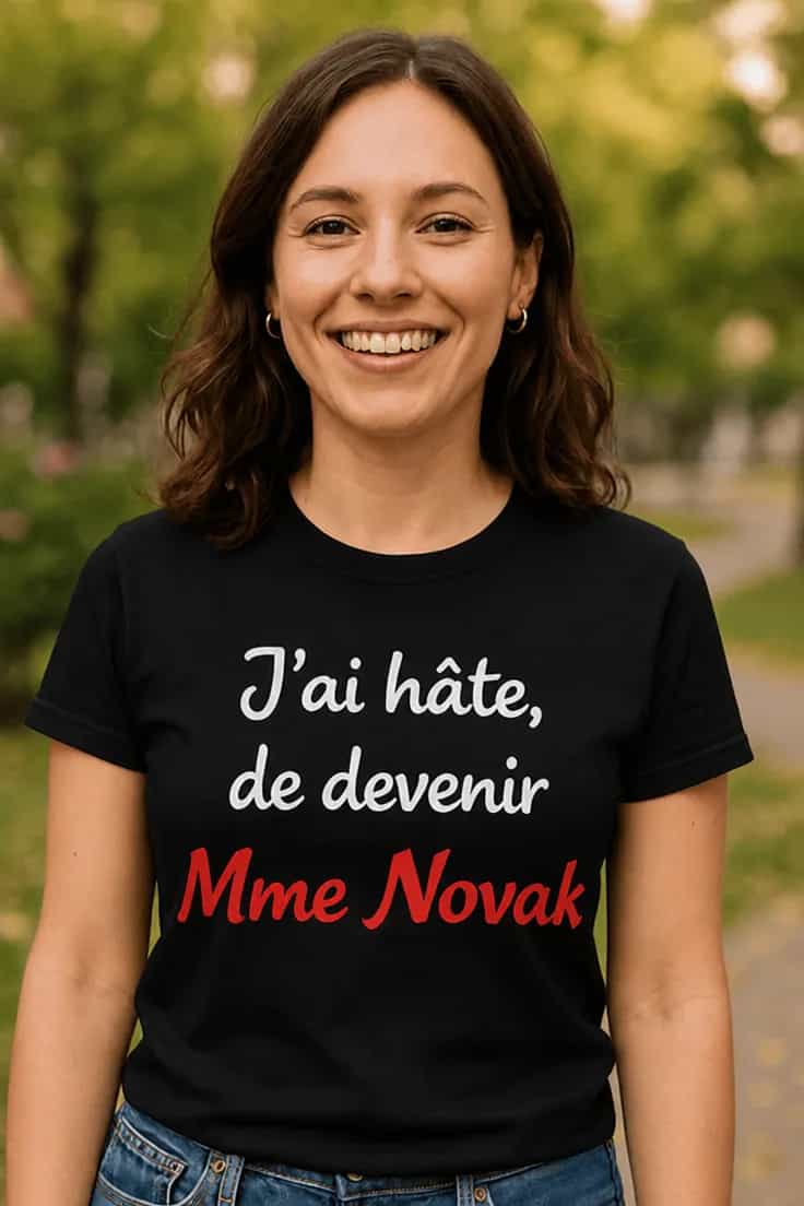 T-shirt humoristique future madame avec prénom