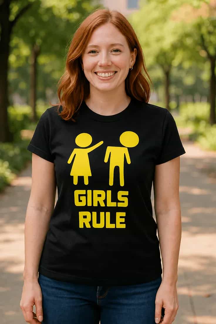 T-shirt humoristique Girls rule - GIRLS RULE