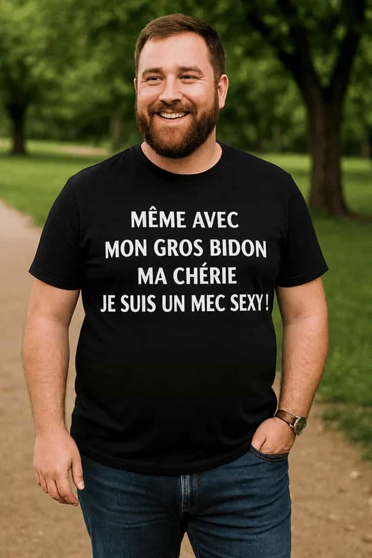 T-shirt humoristique Gros bidon mec sexy