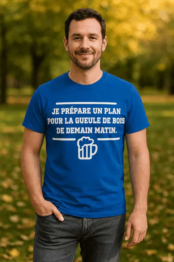 T-shirt humoristique Gueule de bois du matin