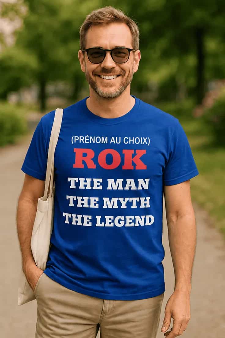 T-shirt humoristique Homme mythe légende prénom