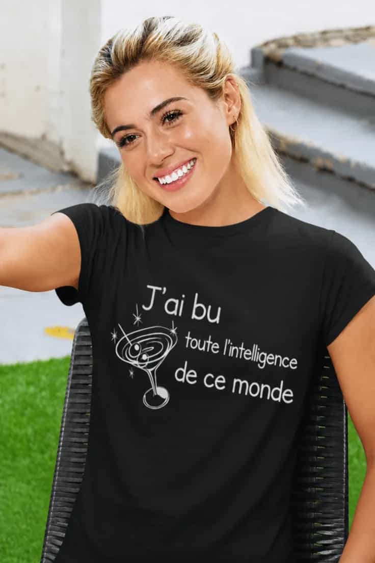 T-shirt humoristique Intelligence du monde
