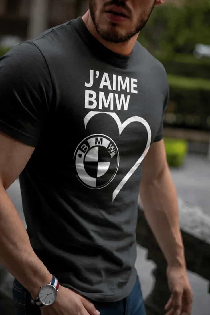 T-shirt humoristique J'aime ma marque de voiture