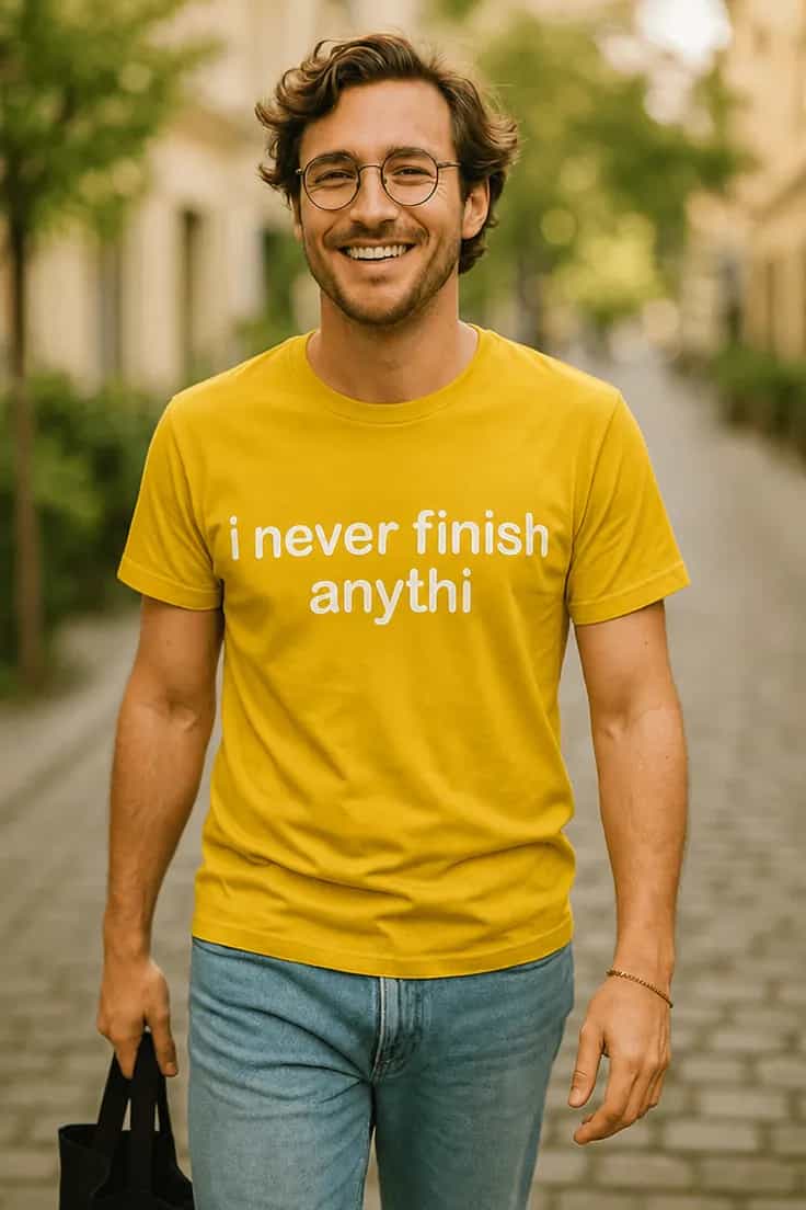 T-shirt humoristique Je ne finis jamais - i never