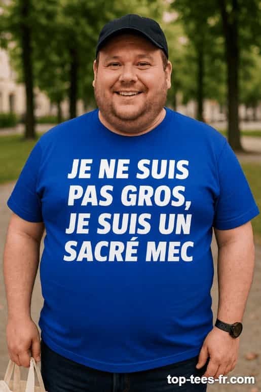 T-shirt humoristique je ne suis pas gros