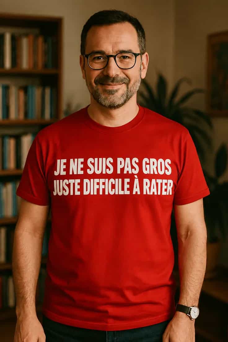 T-shirt humoristique Je ne suis pas gros