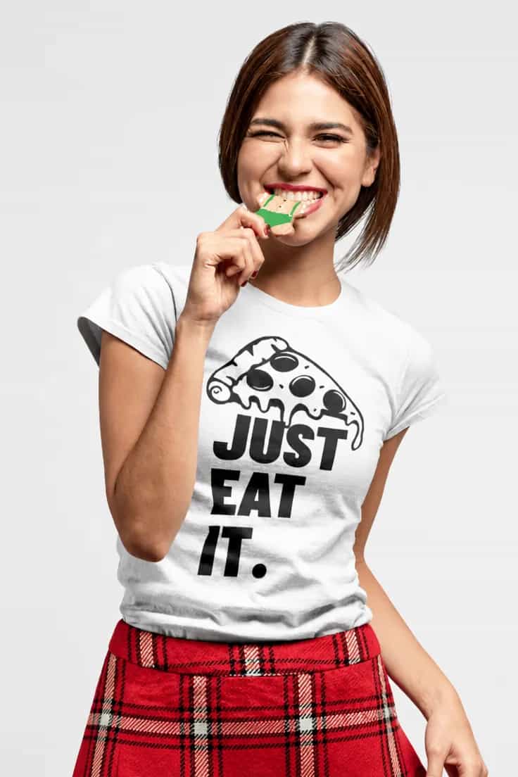 T-shirt humoristique Just eat it pizza JUST EAT IT.