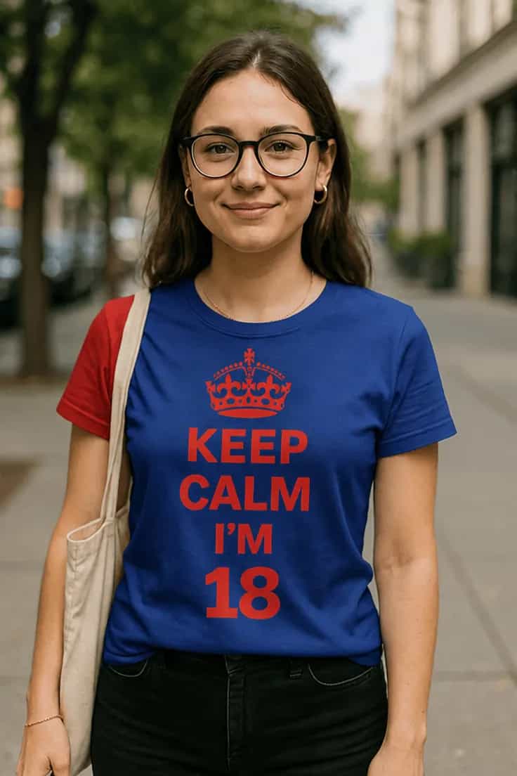 T-shirt humoristique Keep calm 18 ans | KEEP CALM I'M 18