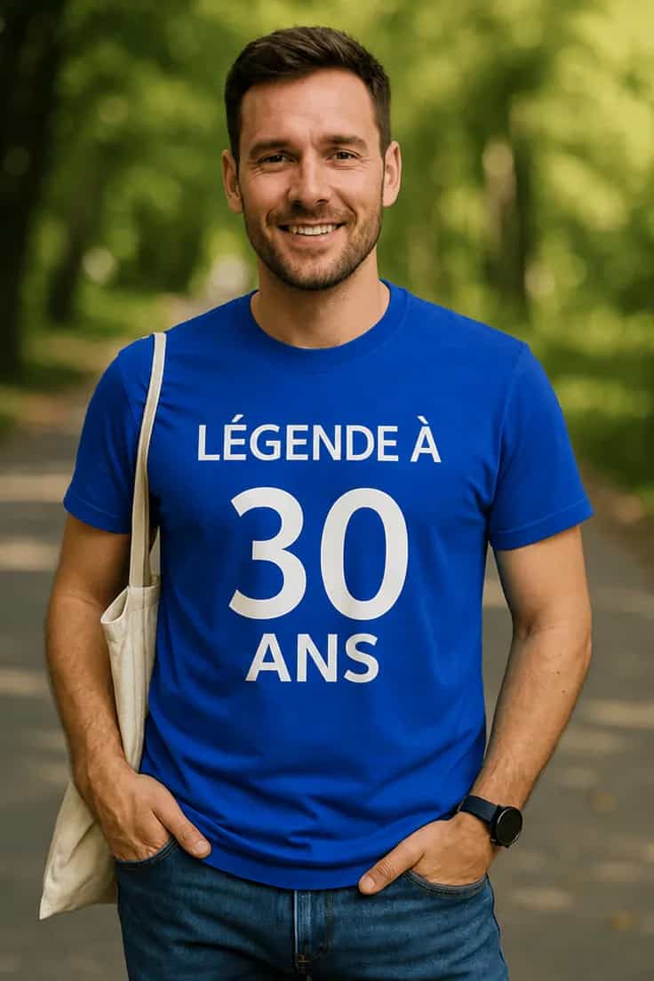 T-shirt humoristique Légende à 30 ans