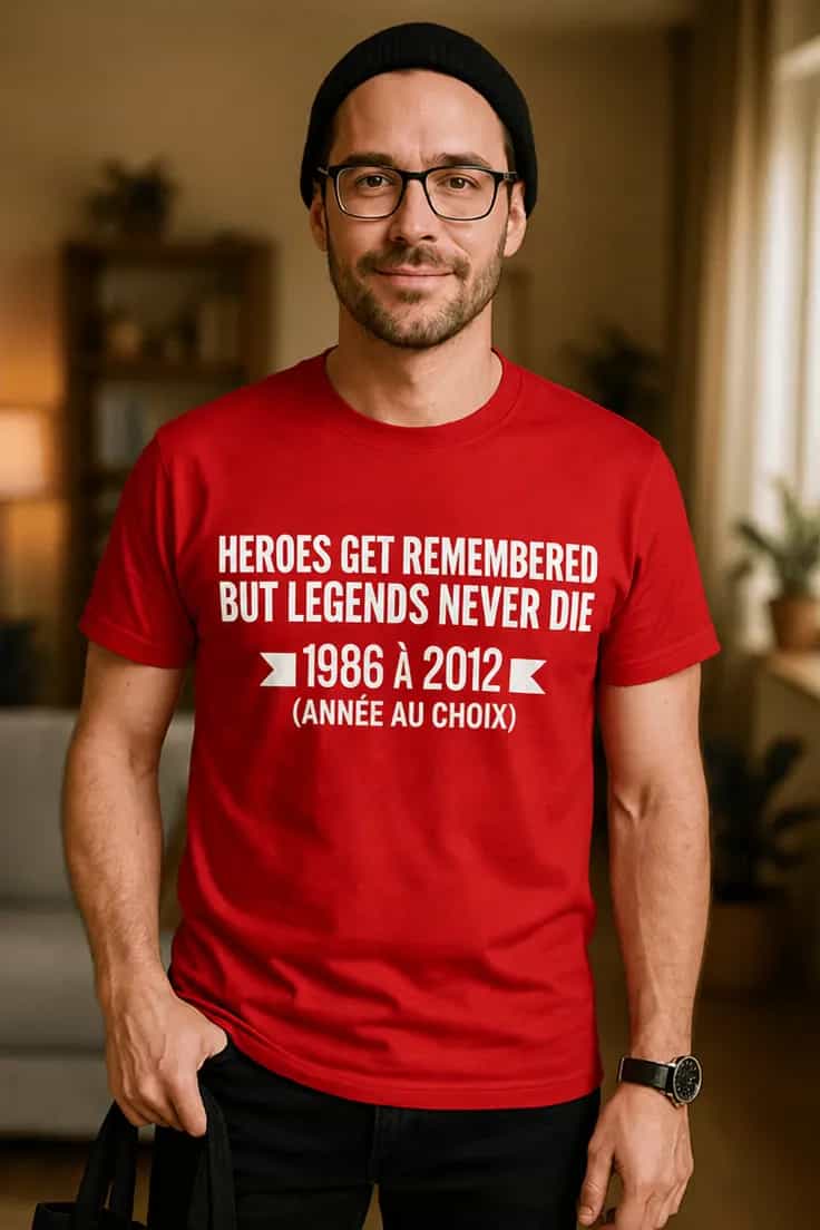 T-shirt humoristique Légendes immortelles année p