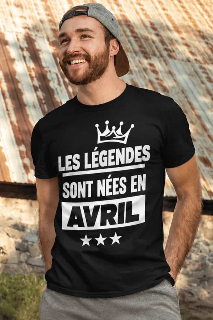 T-shirt humoristique Légendes nées le mois de votre choix