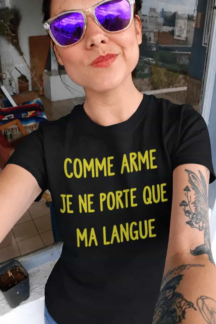 T-shirt humoristique Langue bien pendue