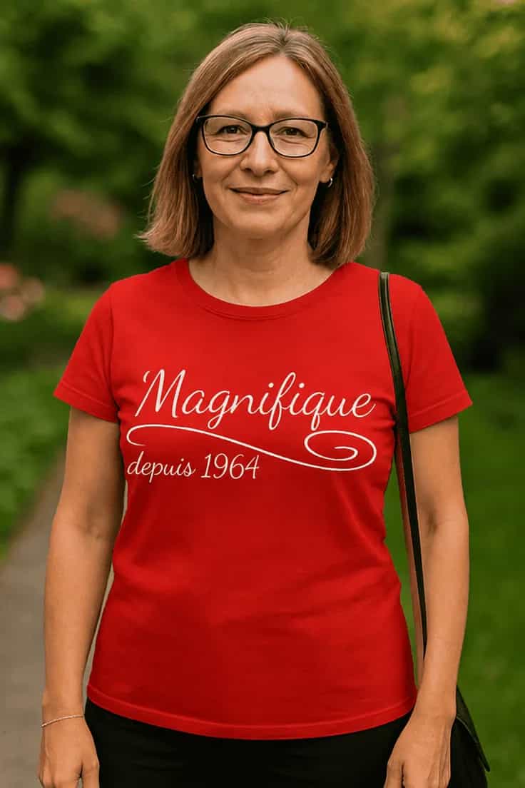 T-shirt Magnifique depuis l'année de votre choix