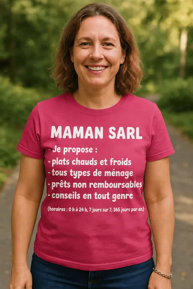 T-shirt humoristique Maman SARL fête des mères