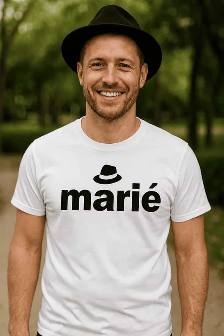 T-shirt humoristique Marié avec chapeau - marié