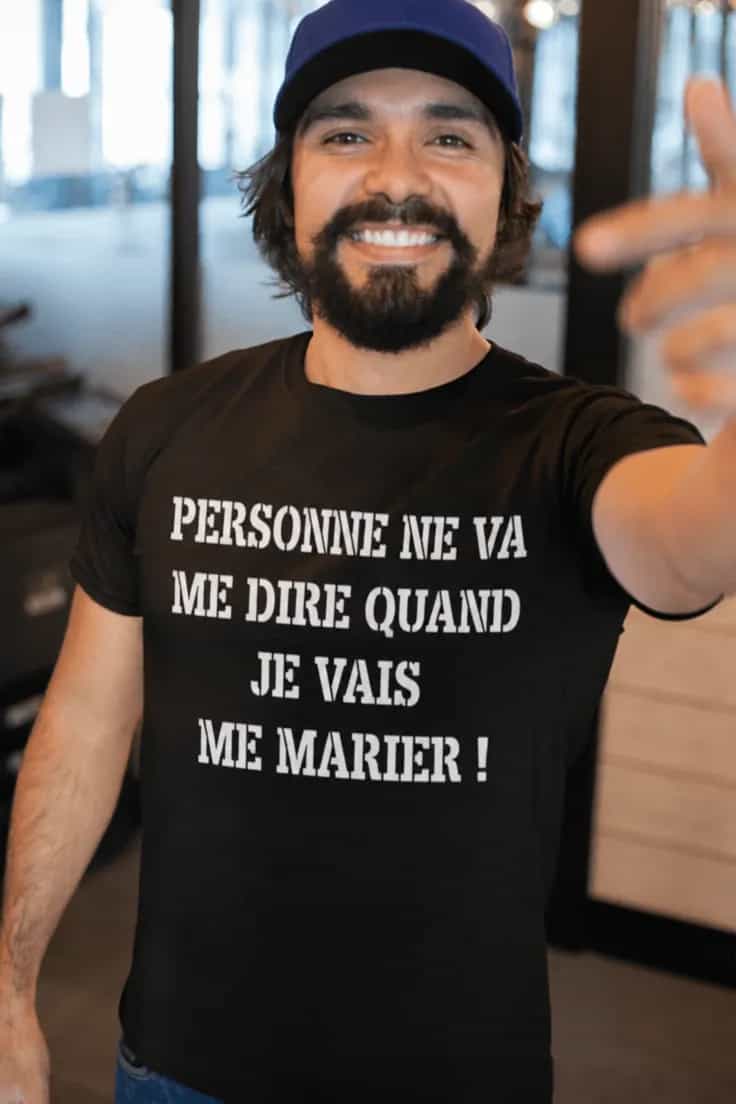 T-shirt humoristique Mariage à mon rythme