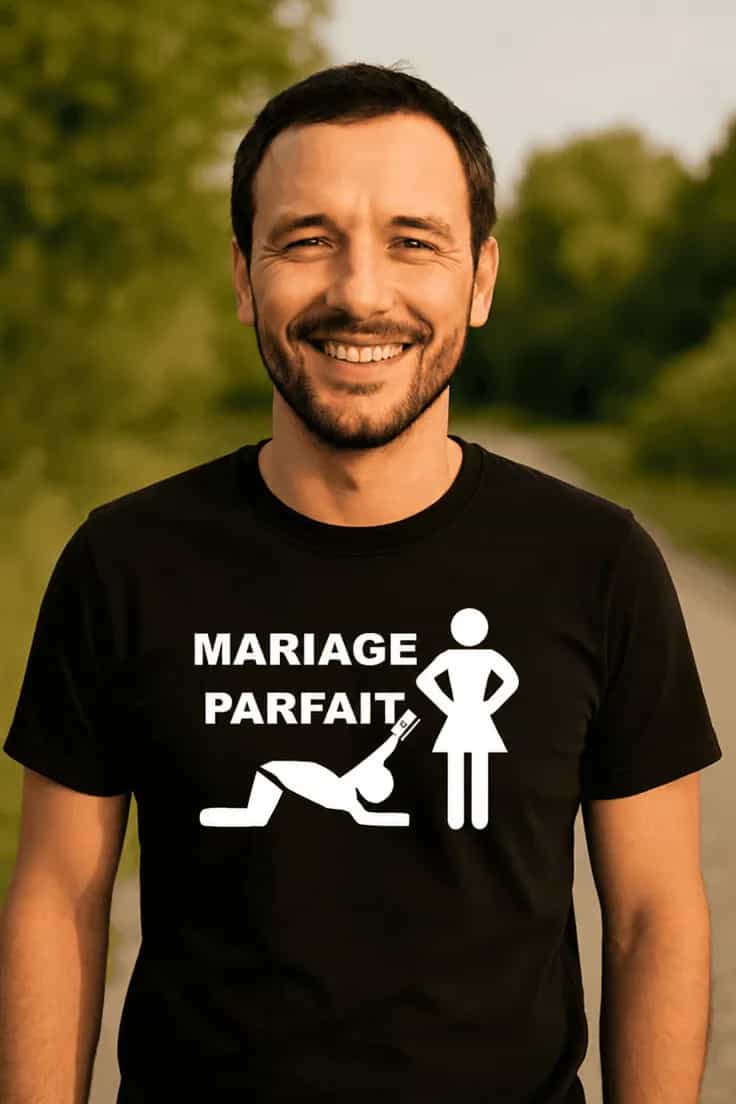T-shirt humoristique Mariage parfait