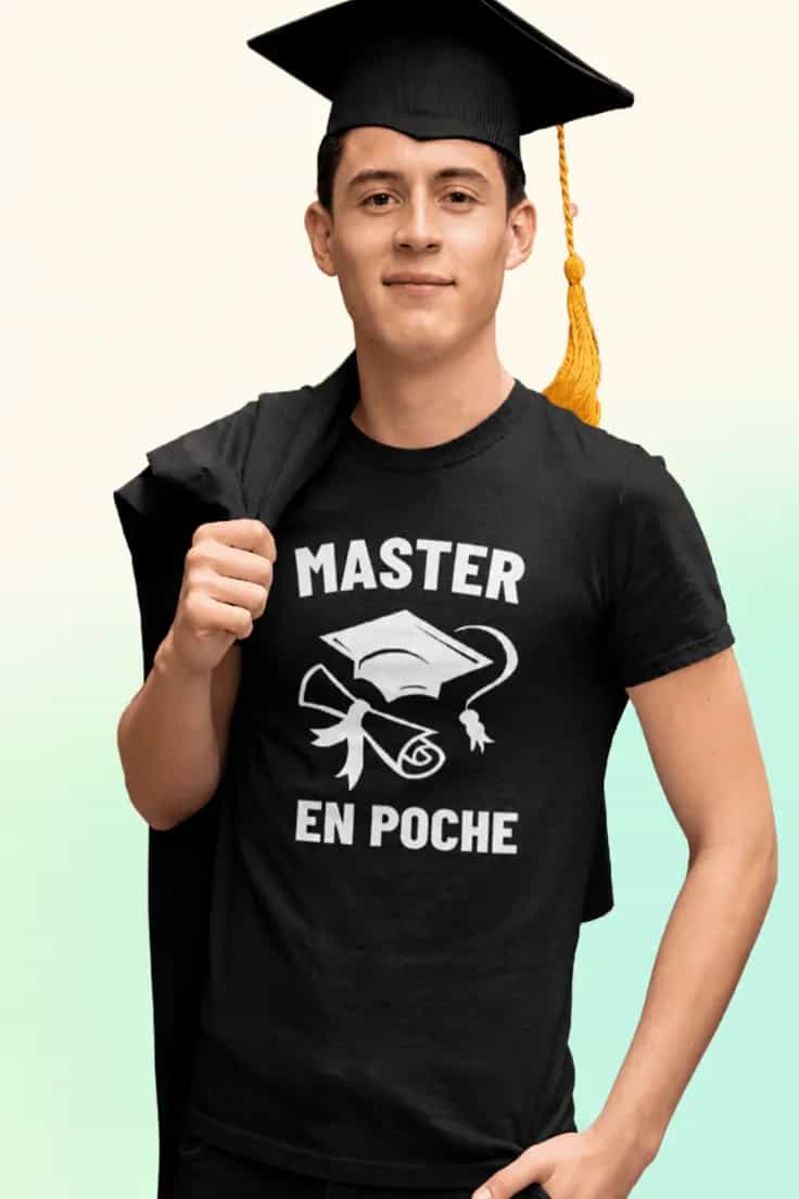 T-shirt humoristique Master en poche - MASTER EN POCHE