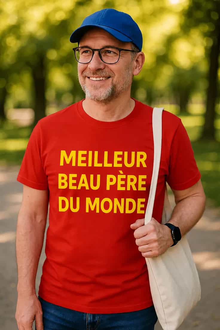 T-shirt humoristique Meilleur beau père