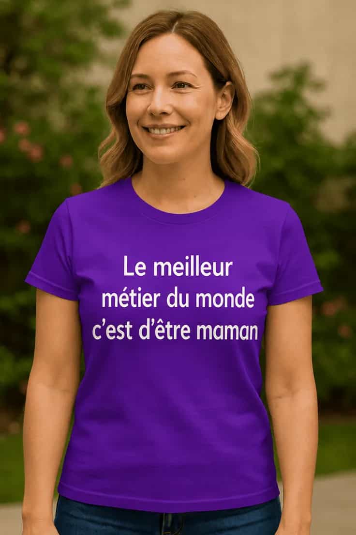 T-shirt humoristique Meilleur métier maman