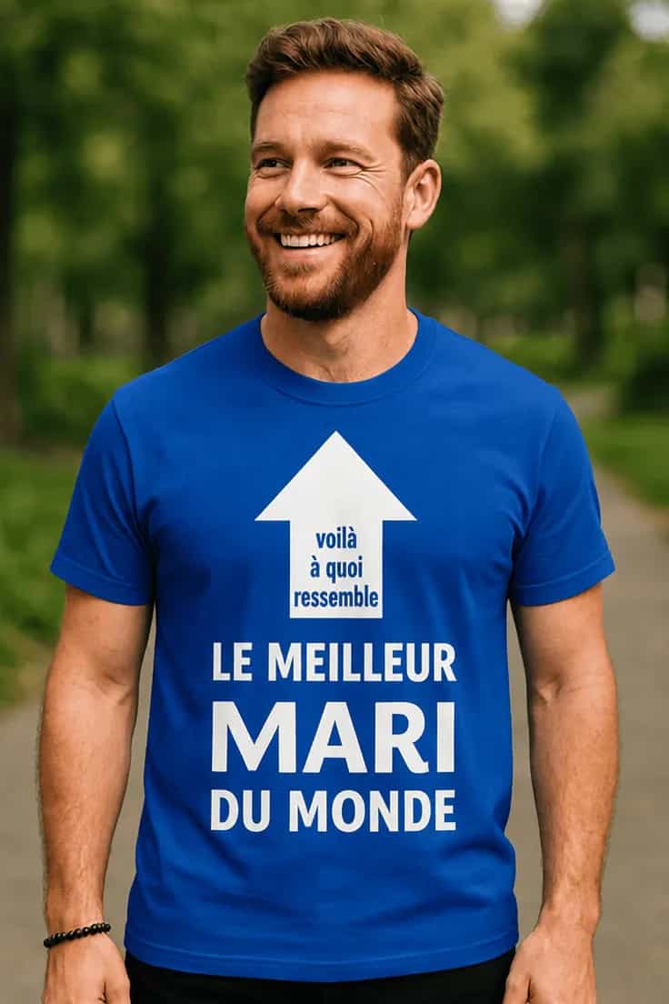 T-shirt humoristique Meilleur mari du monde