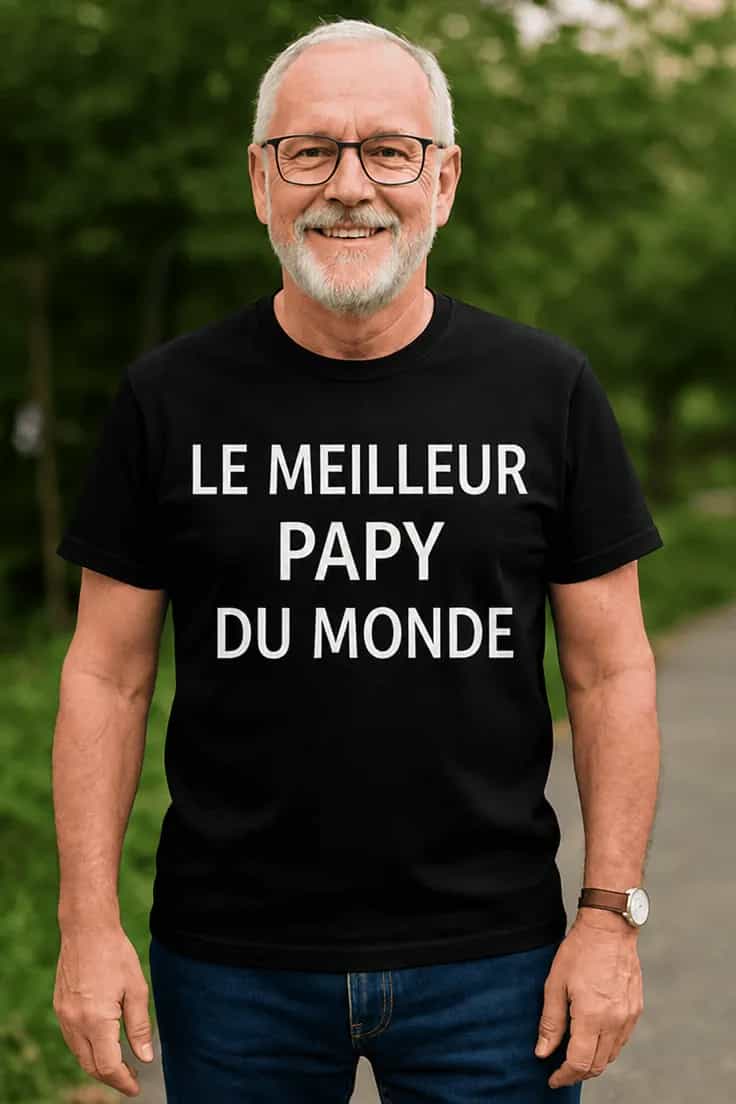 T-shirt humoristique meilleur papy du monde
