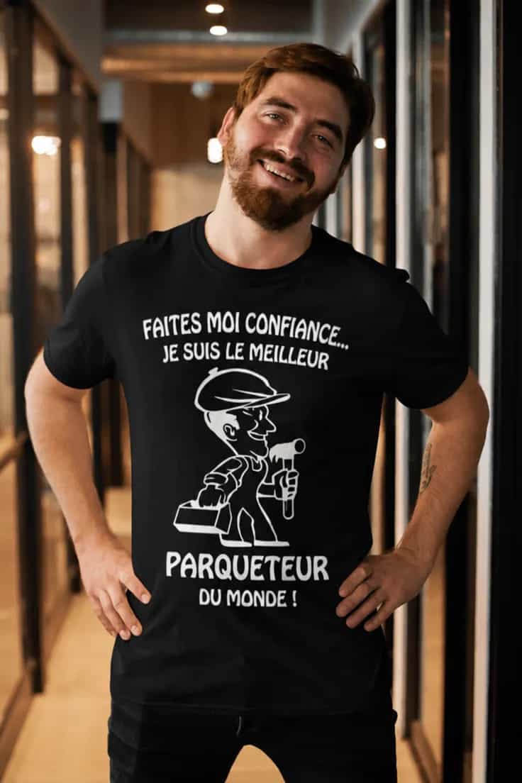 T-shirt meilleur métier du monde avec métier au choix