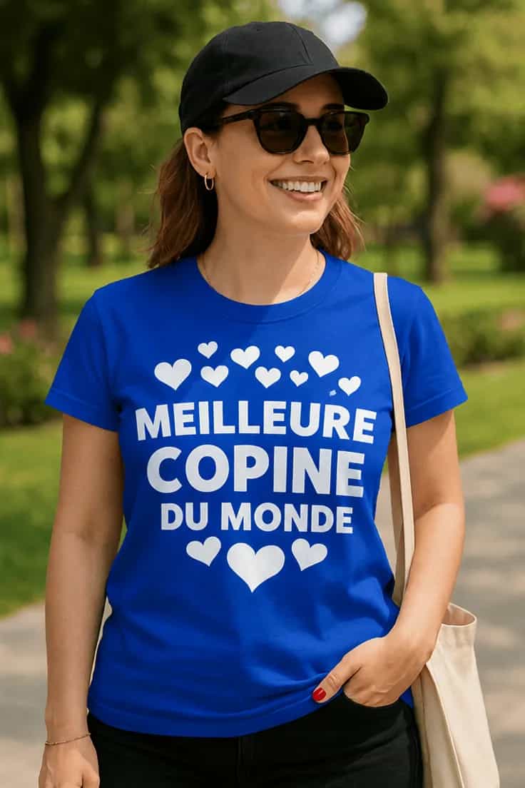 T-shirt humoristique Meilleure copine du monde