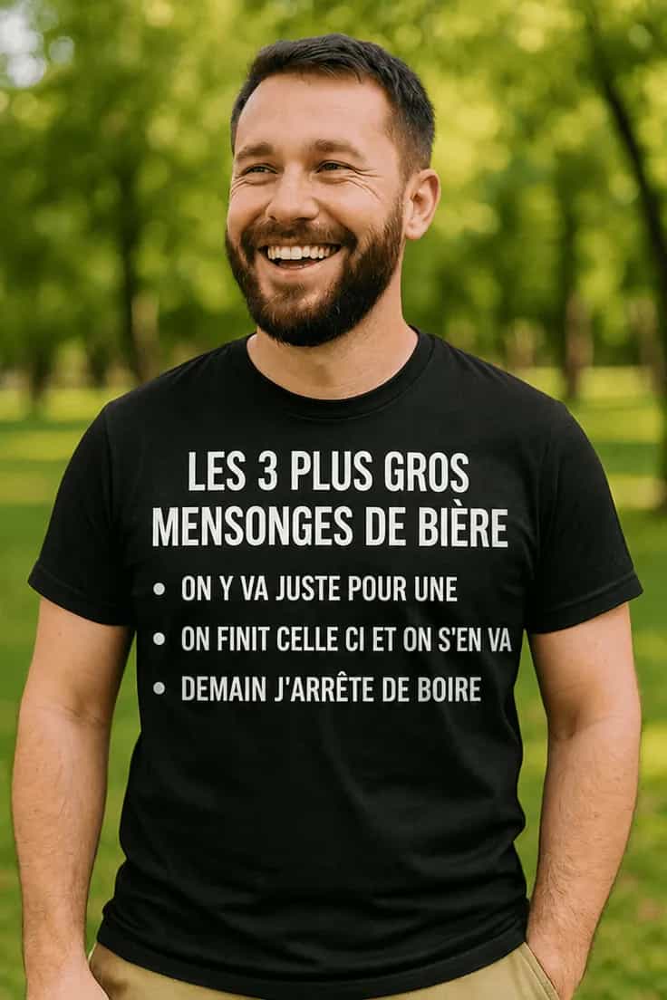 T-shirt humoristique Mensonges de bière