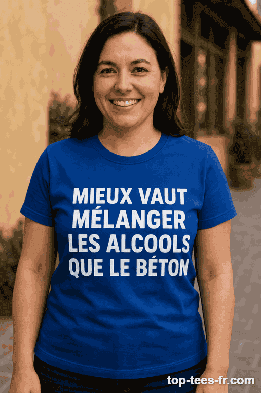 T-shirt humoristique mieux vaut mélanger les alcools