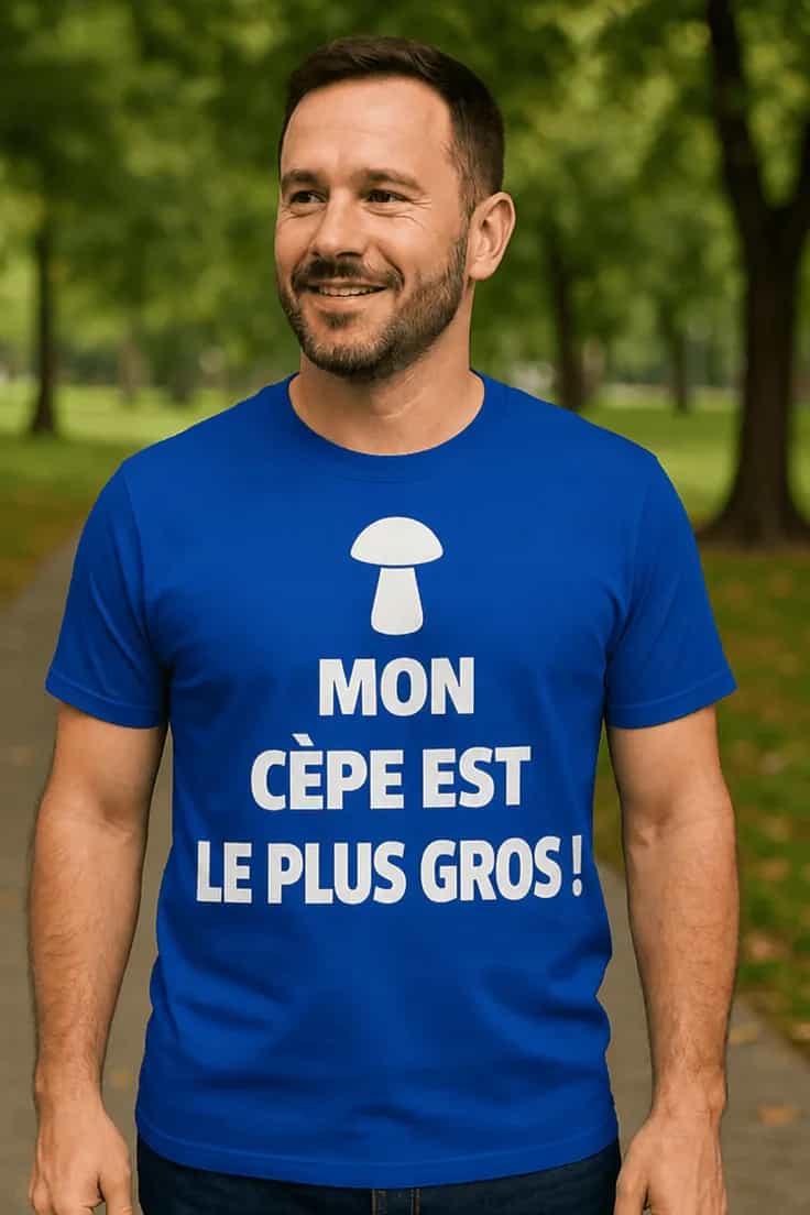 T-shirt humoristique Mon cèpe est le plus gros