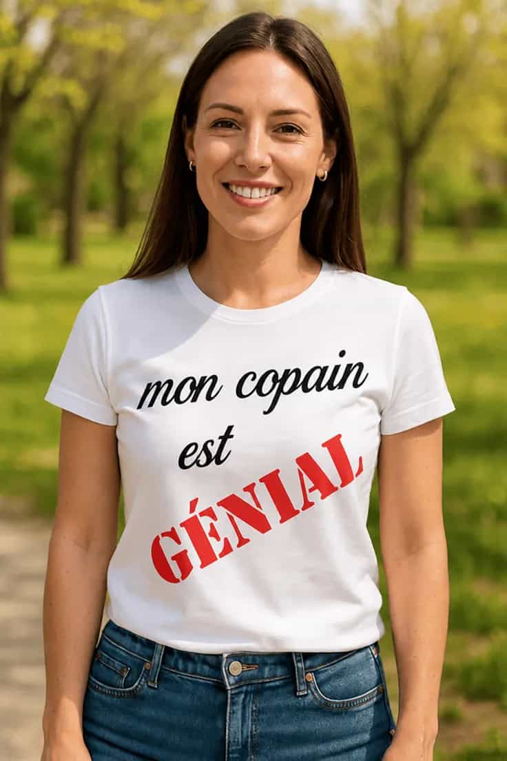 T-shirt humoristique Mon copain est génial