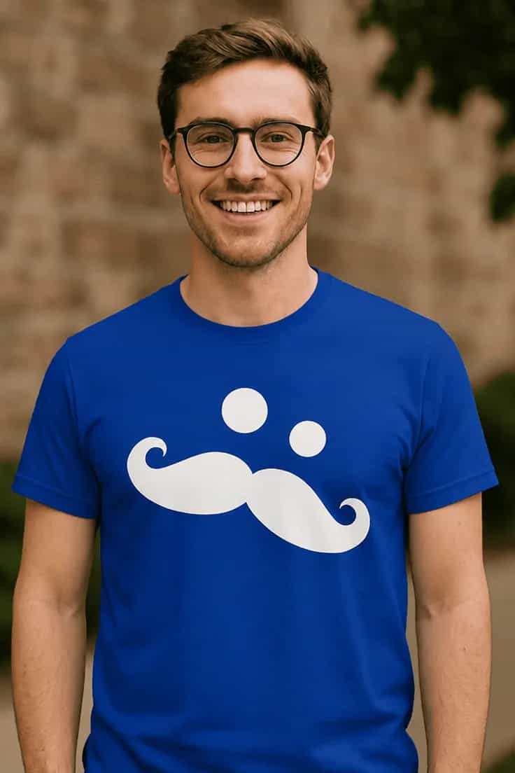 T-shirt humoristique Moustache drôle