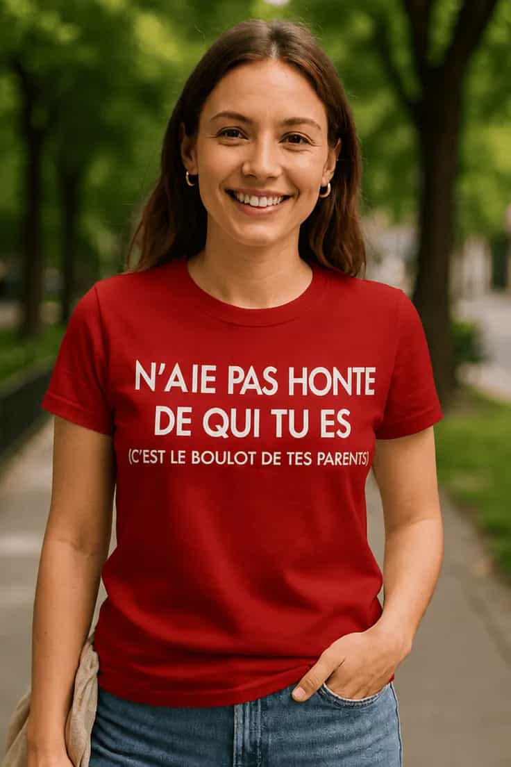 T-shirt humoristique N'aie pas honte - N'AIE PAS HONTE