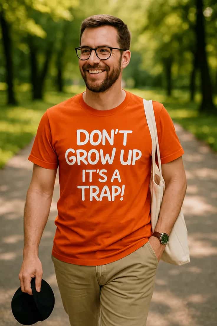 T-shirt humoristique Ne grandis pas - DON'T GROW UP