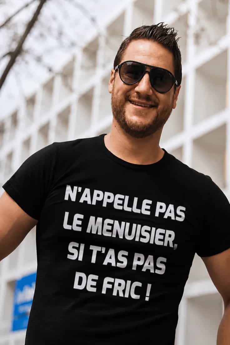 T-shirt humoristique Ne pas appeler le menuisier