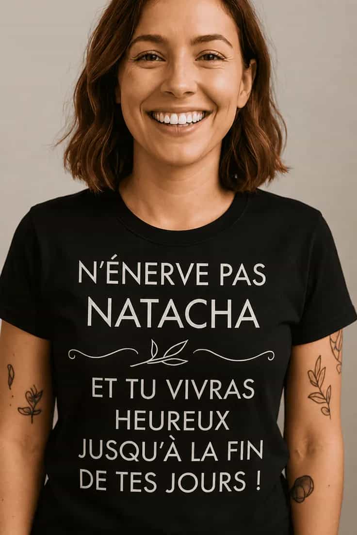 T-shirt humoristique Ne pas énerver avec prénom