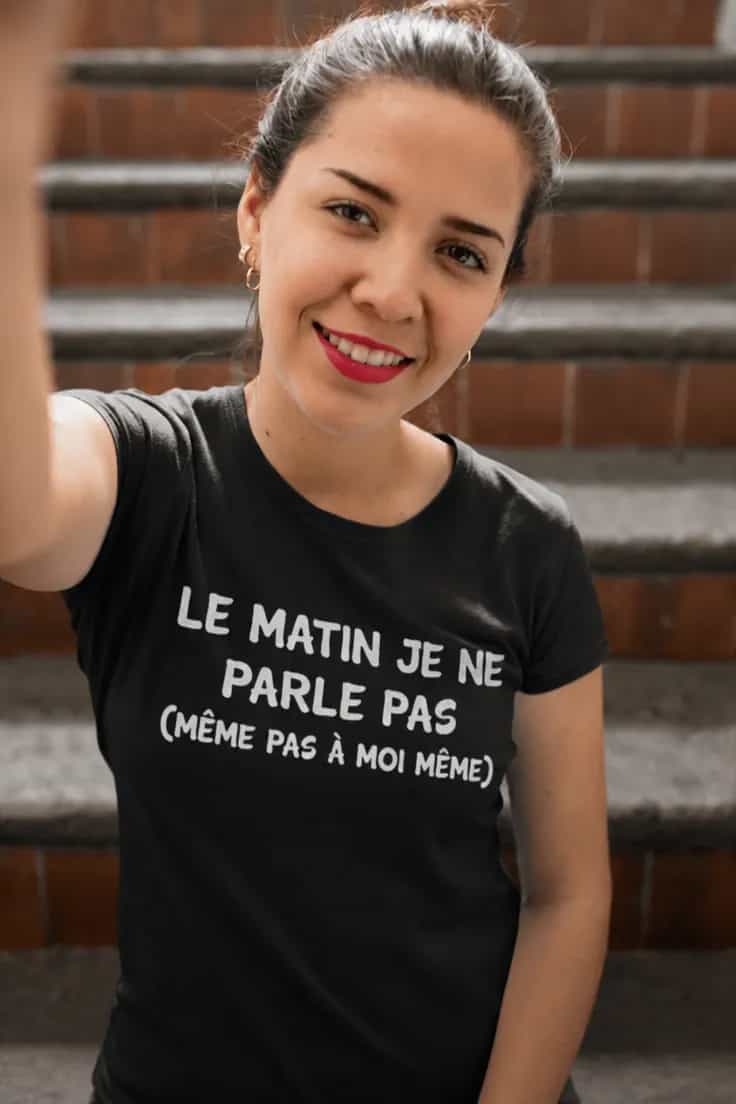 T-shirt humoristique Ne pas parler le matin