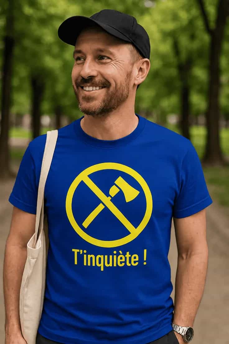 T-shirt humoristique Ne stresse pas - T'inquiète !