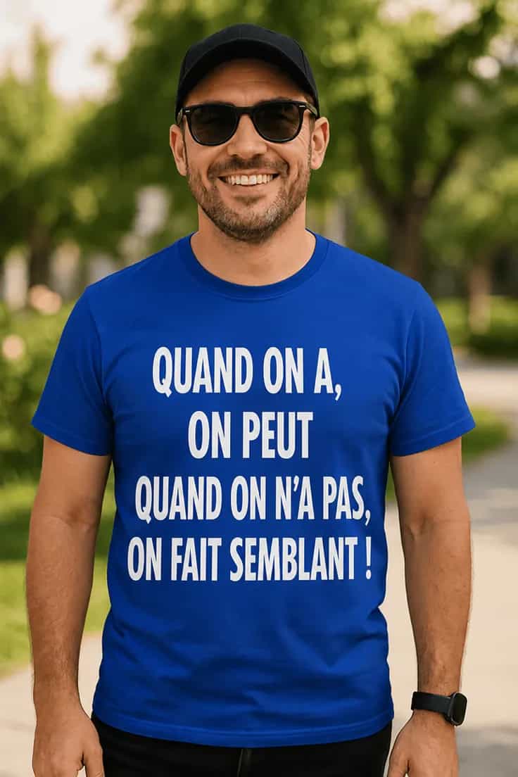 T-shirt humoristique On fait semblant