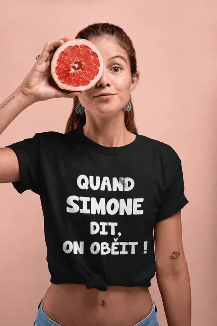 T-shirt humoristique On obéit avec prénom personnalisé