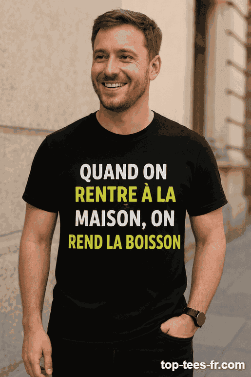 T-shirt humoristique on rend la boisson