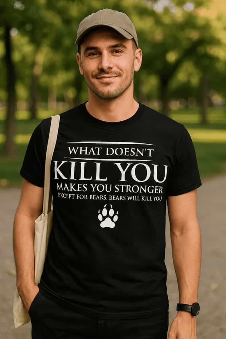 T-shirt humoristique Ours dangereux - WHAT DOESN'T