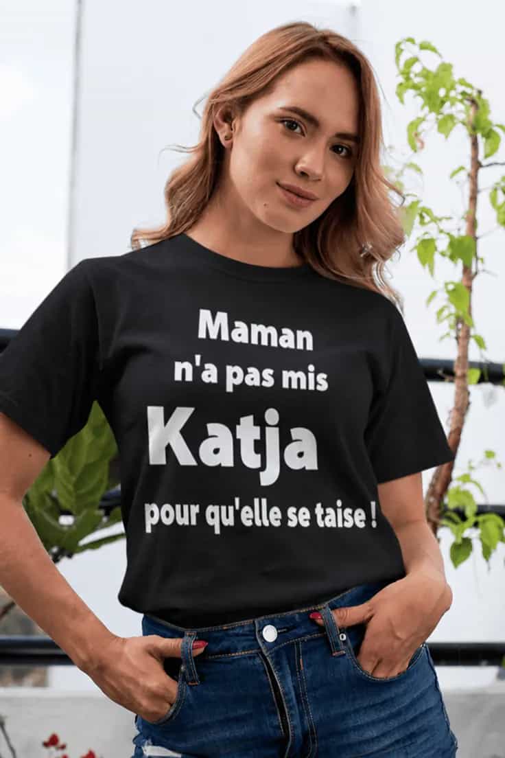 T-shirt humoristique Pas de silence avec prénom
