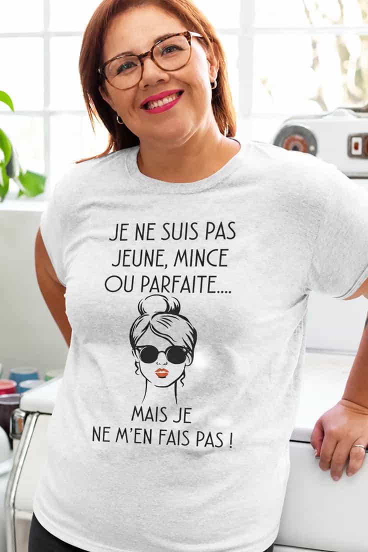 T-shirt humoristique Pas de stress – JE NE SUIS PAS