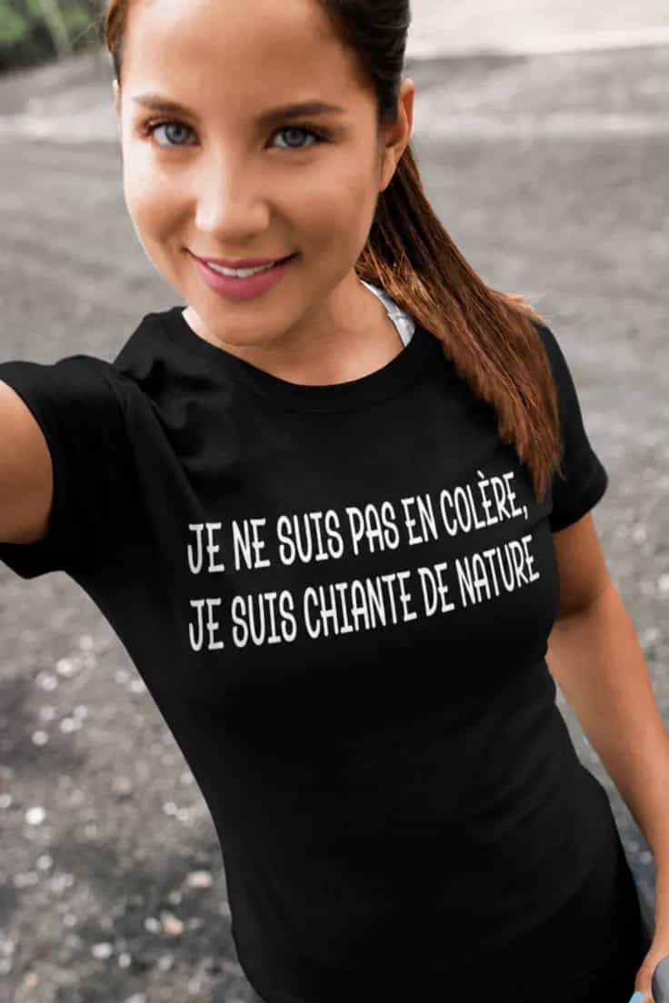 T-shirt humoristique Pas énervée juste chiante