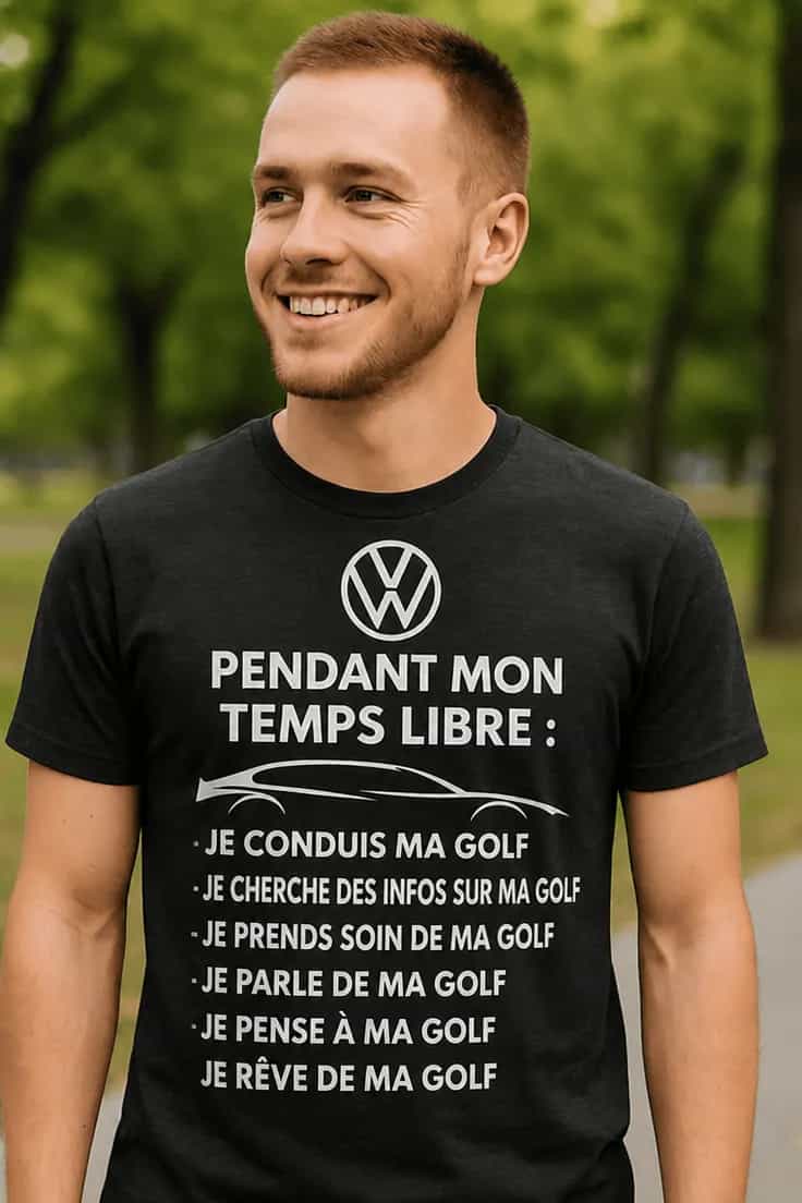 T-shirt humoristique Passion Golf temps libre