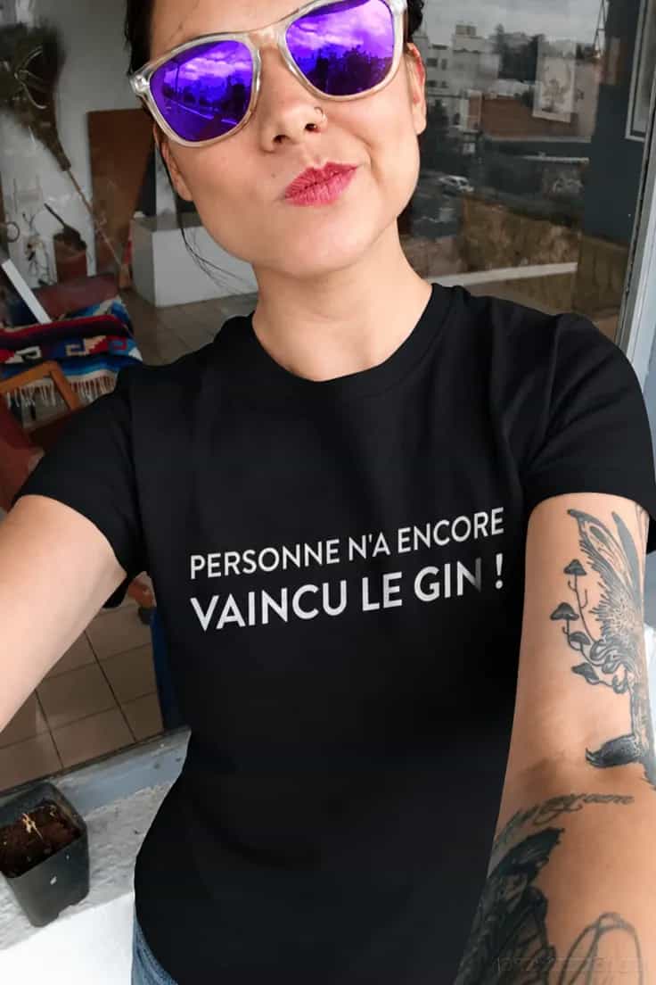 T-shirt humoristique avec inscription au choix
