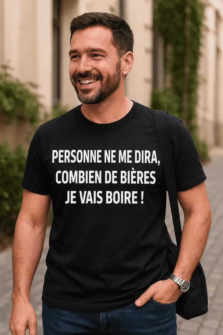 T-shirt humoristique Personne ne gère ma bière